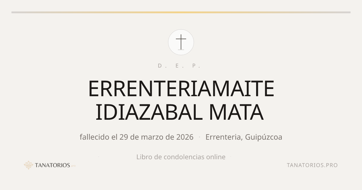 Memorial de ERRENTERIAMAITE IDIAZABAL MATA