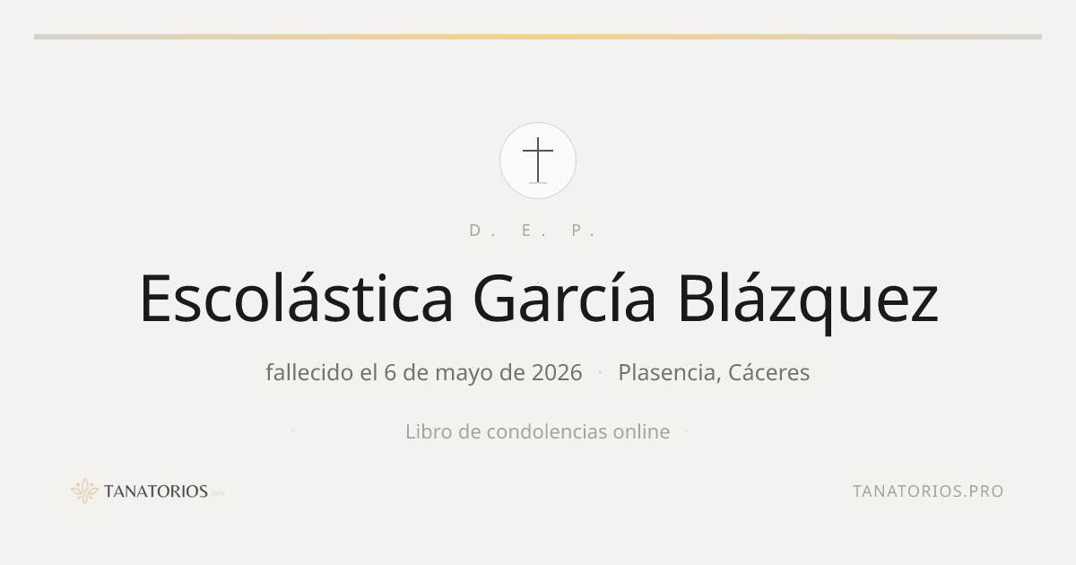Memorial de Escolástica García Blázquez