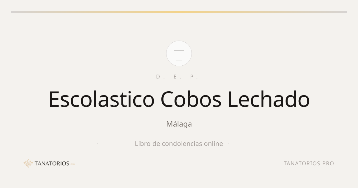 Memorial de Escolastico Cobos Lechado