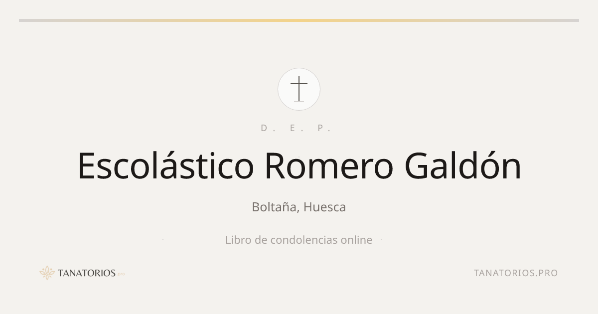 Memorial de Escolástico Romero Galdón