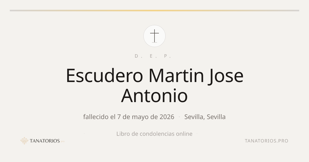 Memorial de Escudero Martin Jose Antonio