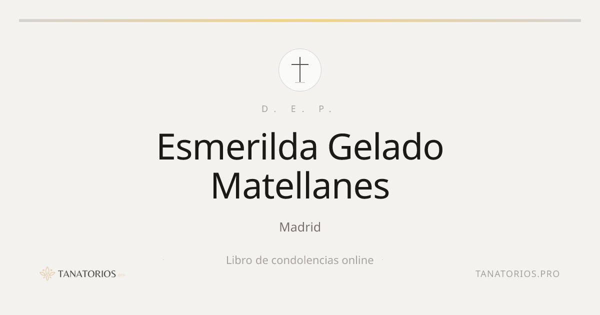 Memorial de Esmerilda Gelado Matellanes