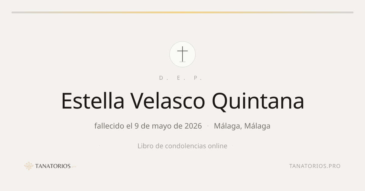 Memorial de Estella Velasco Quintana
