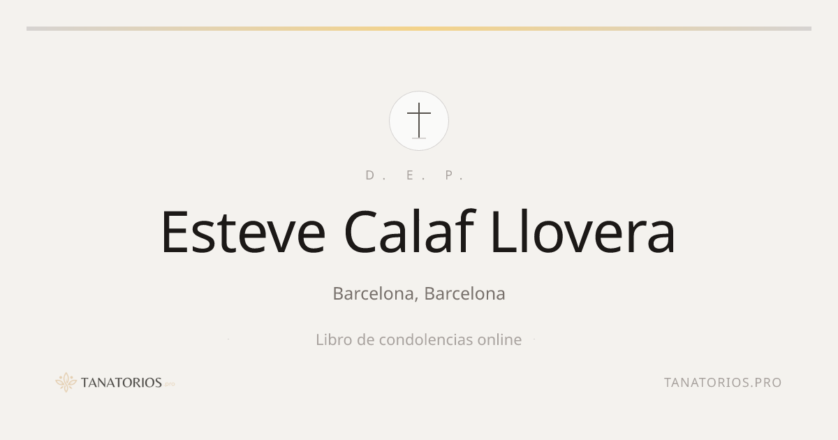 Memorial de Esteve Calaf Llovera