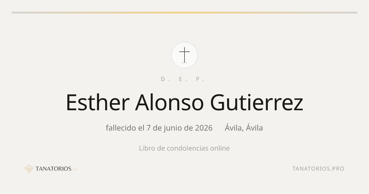 Memorial de Esther Alonso Gutierrez