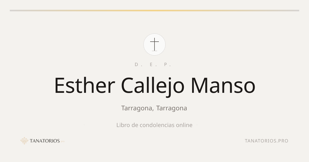 Memorial de Esther Callejo Manso
