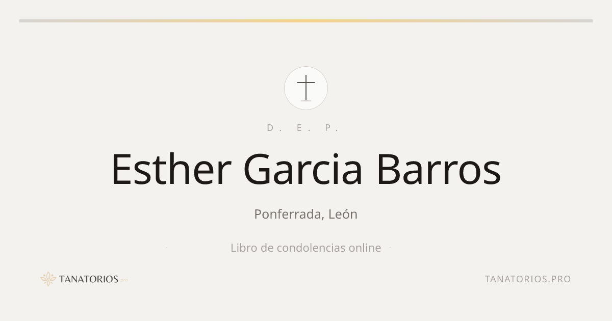 Memorial de Esther Garcia Barros