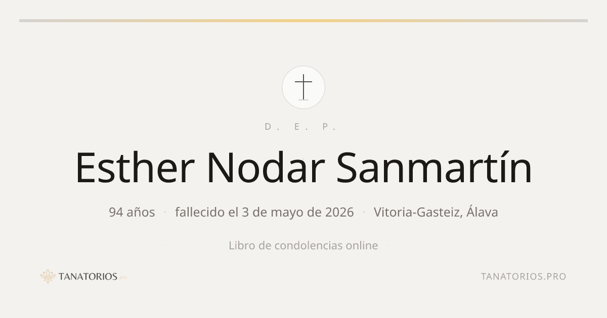 Memorial de Esther Nodar Sanmartín
