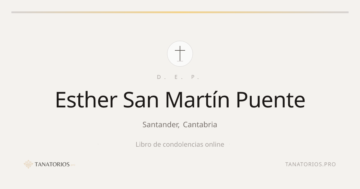 Memorial de Esther San Martín Puente