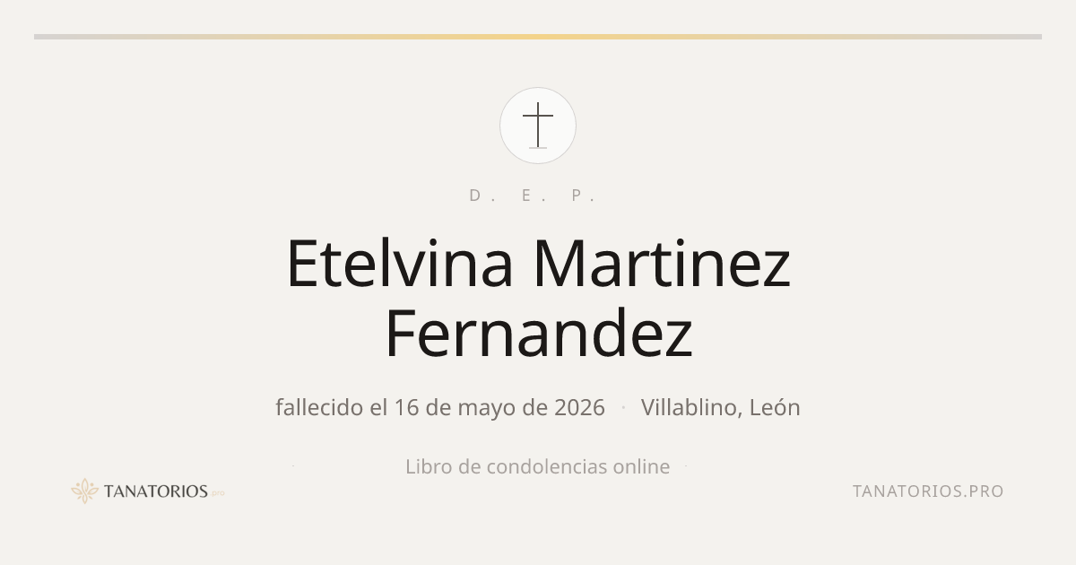 Memorial de Etelvina Martinez Fernandez