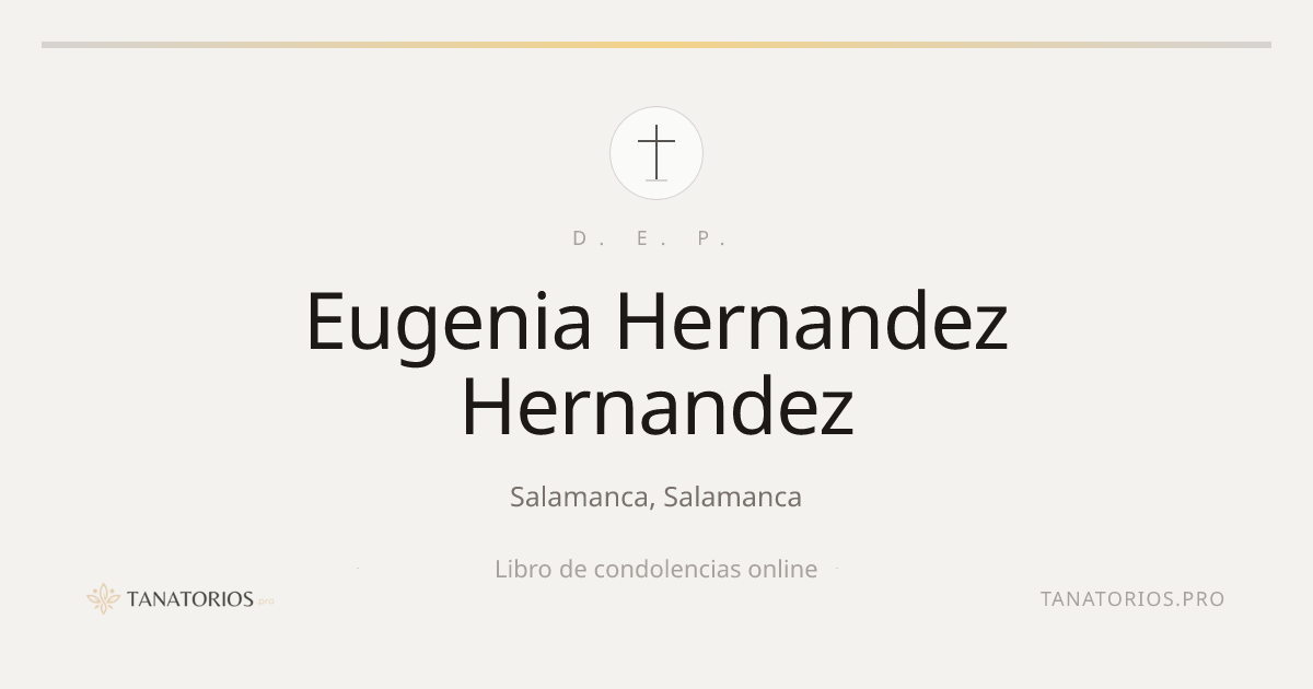 Memorial de Eugenia Hernandez Hernandez