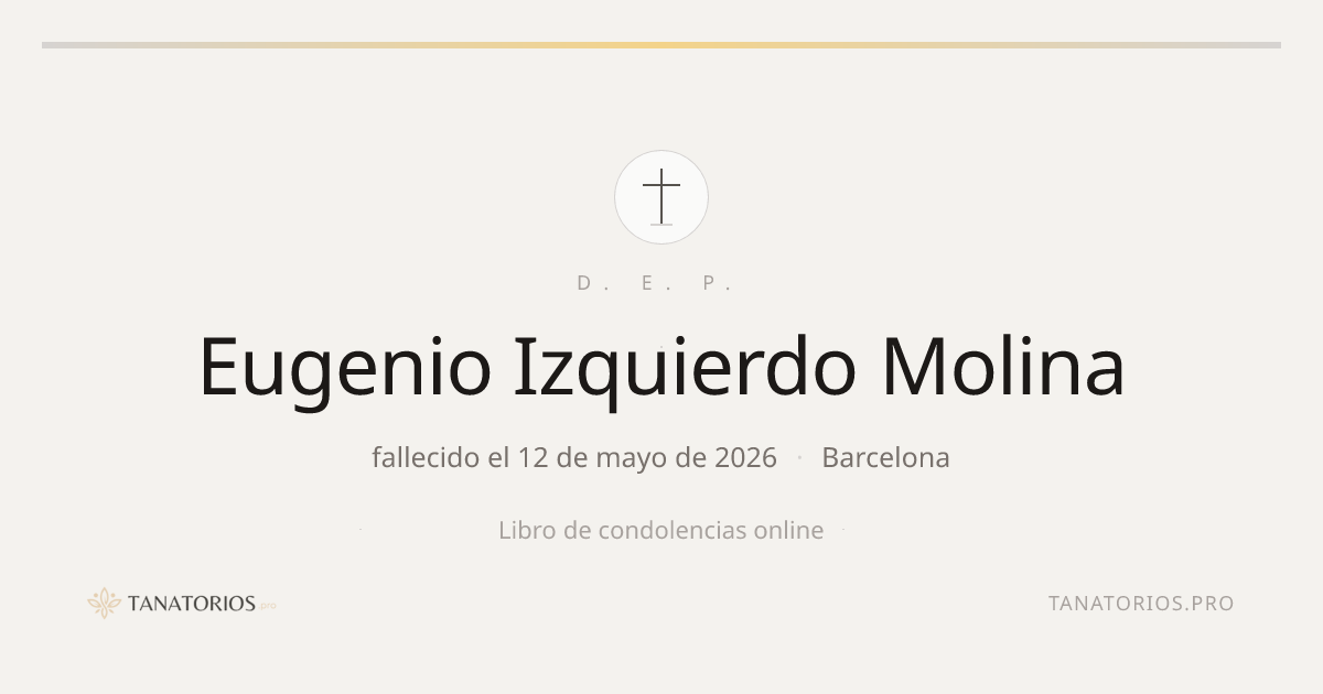 Memorial de Eugenio Izquierdo Molina