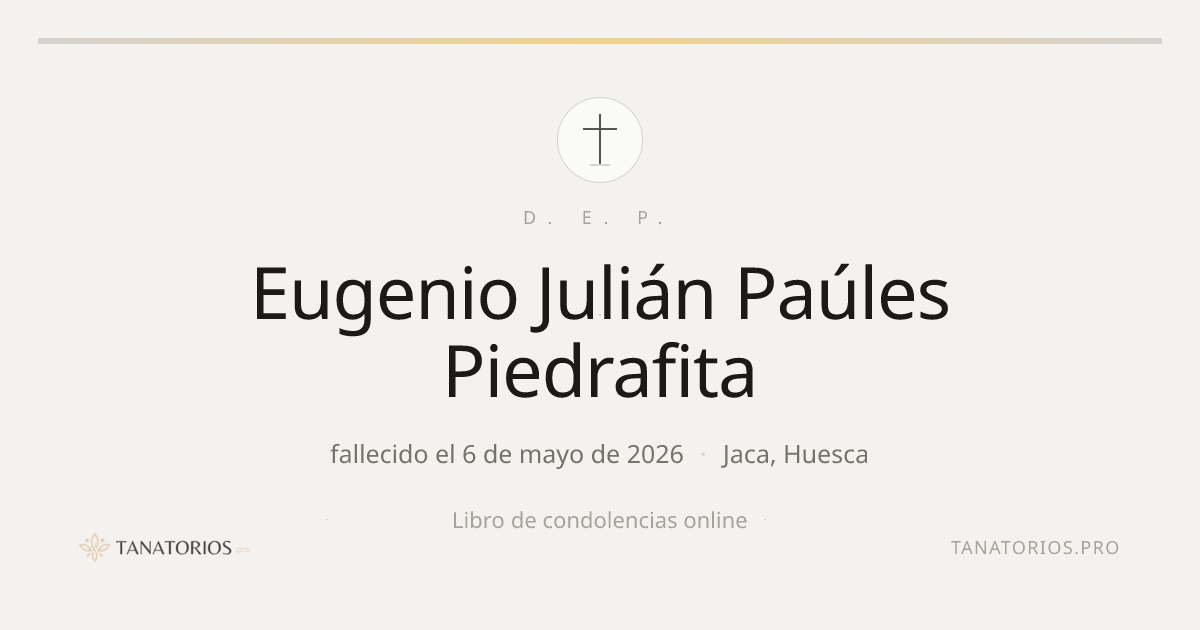 Memorial de Eugenio Julián Paúles Piedrafita