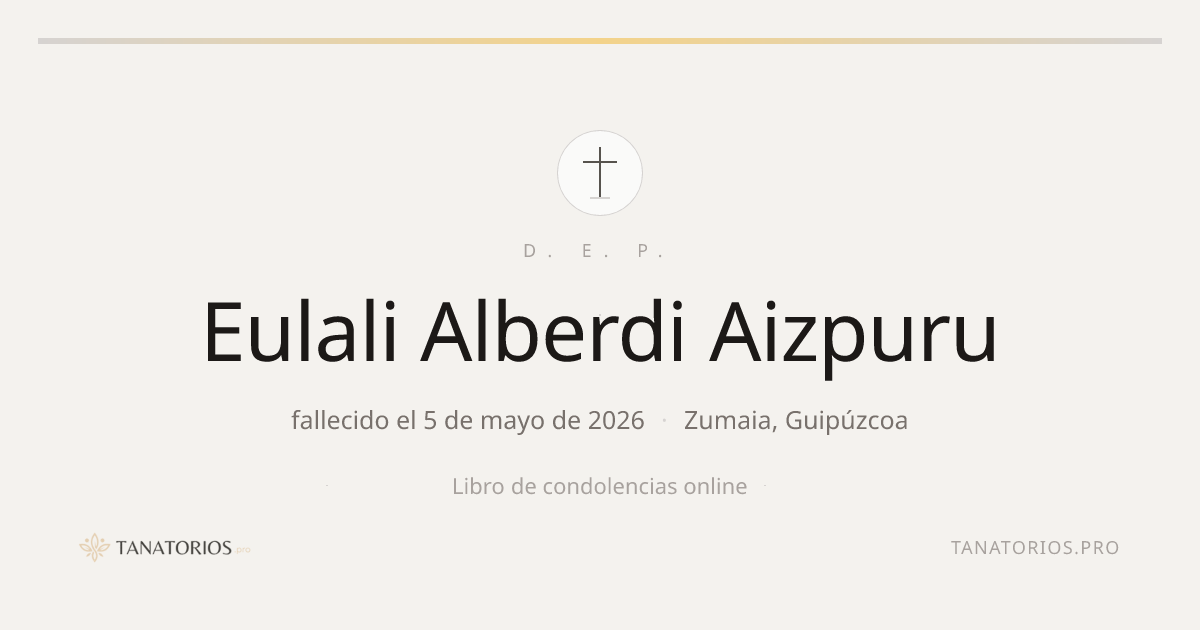 Memorial de Eulali Alberdi Aizpuru