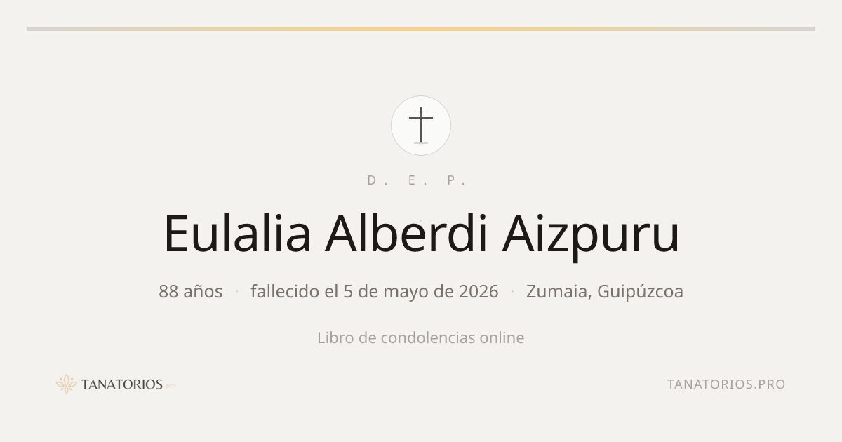 Memorial de Eulalia Alberdi Aizpuru
