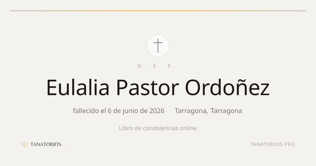 Memorial de Eulalia Pastor Ordoñez