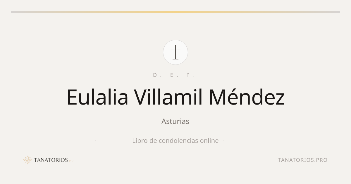 Memorial de Eulalia Villamil Méndez