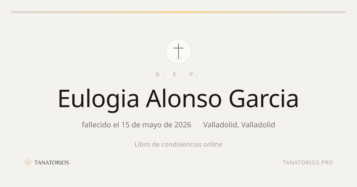 Memorial de Eulogia Alonso Garcia