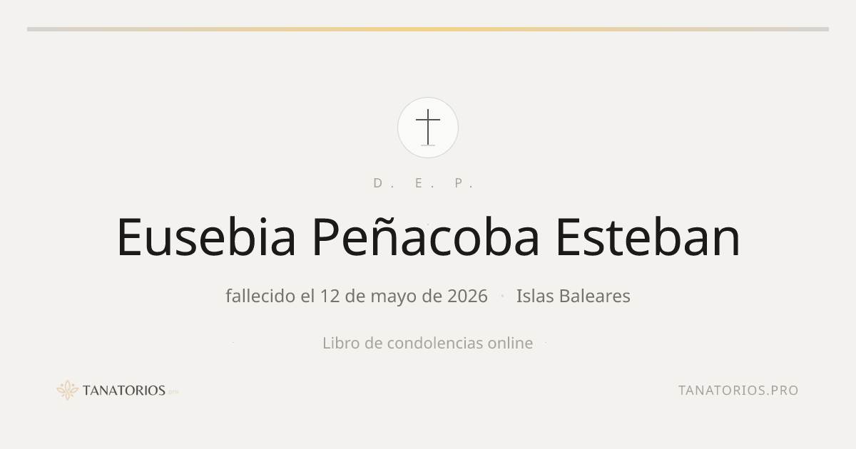 Memorial de Eusebia Peñacoba Esteban