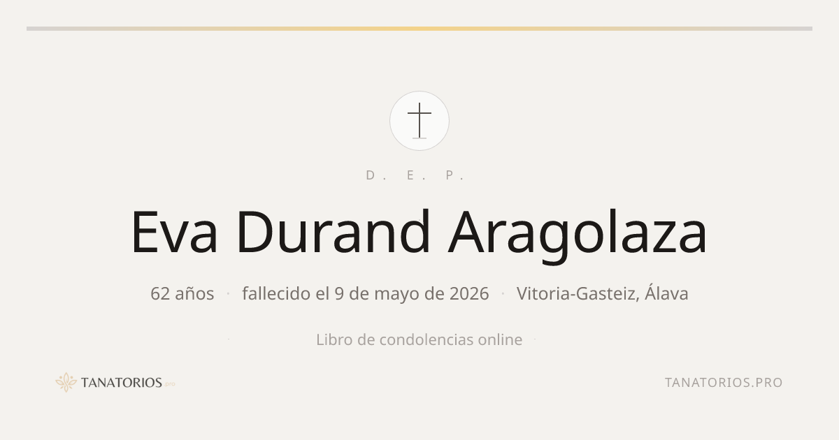 Memorial de Eva Durand Aragolaza