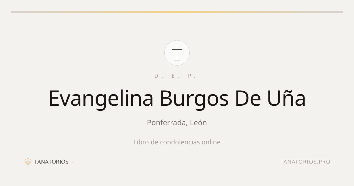 Memorial de Evangelina Burgos De Uña