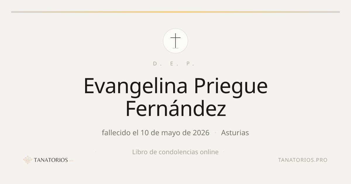 Memorial de Evangelina Priegue Fernández