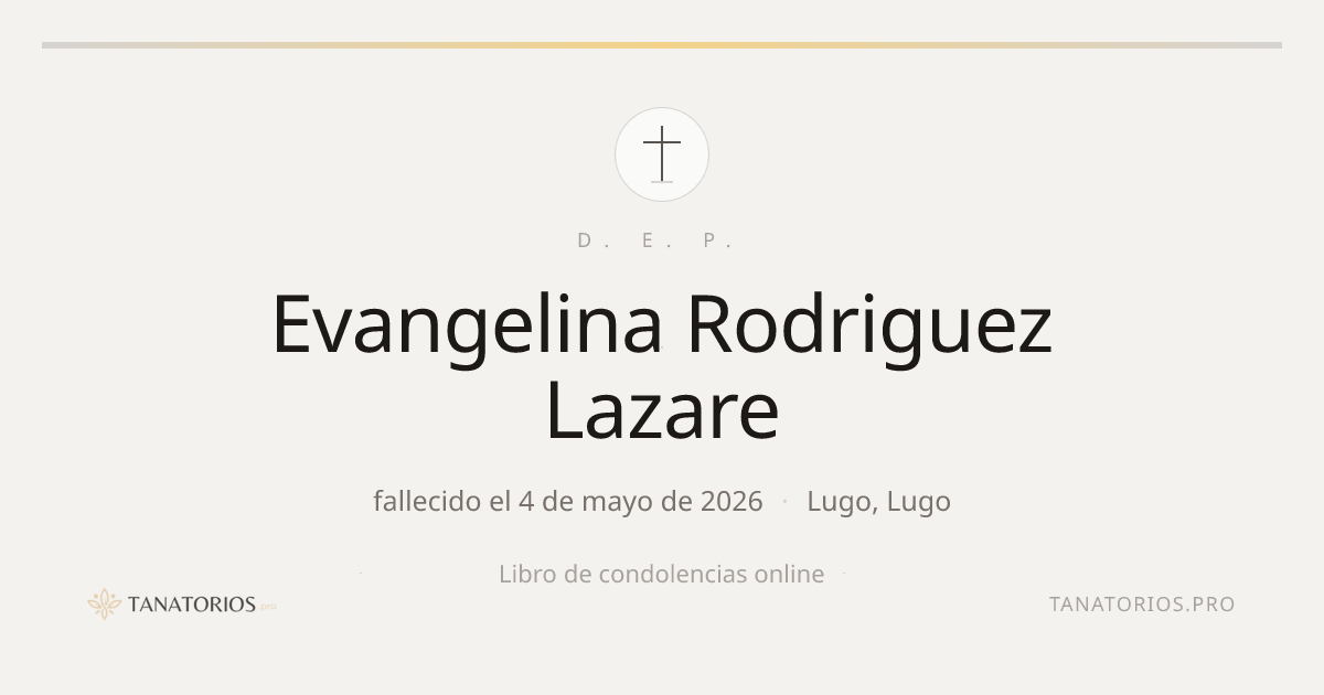 Memorial de Evangelina Rodriguez Lazare