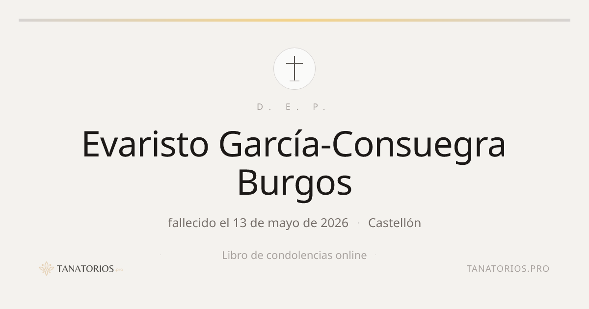Memorial de Evaristo García-Consuegra Burgos