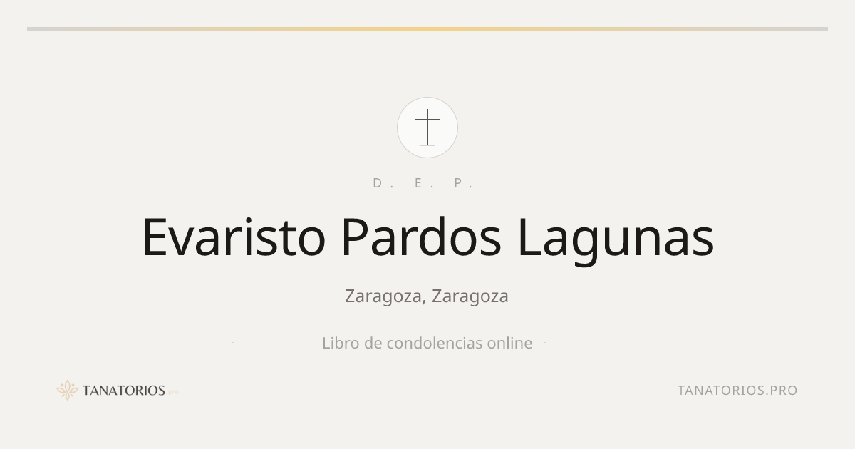 Memorial de Evaristo Pardos Lagunas