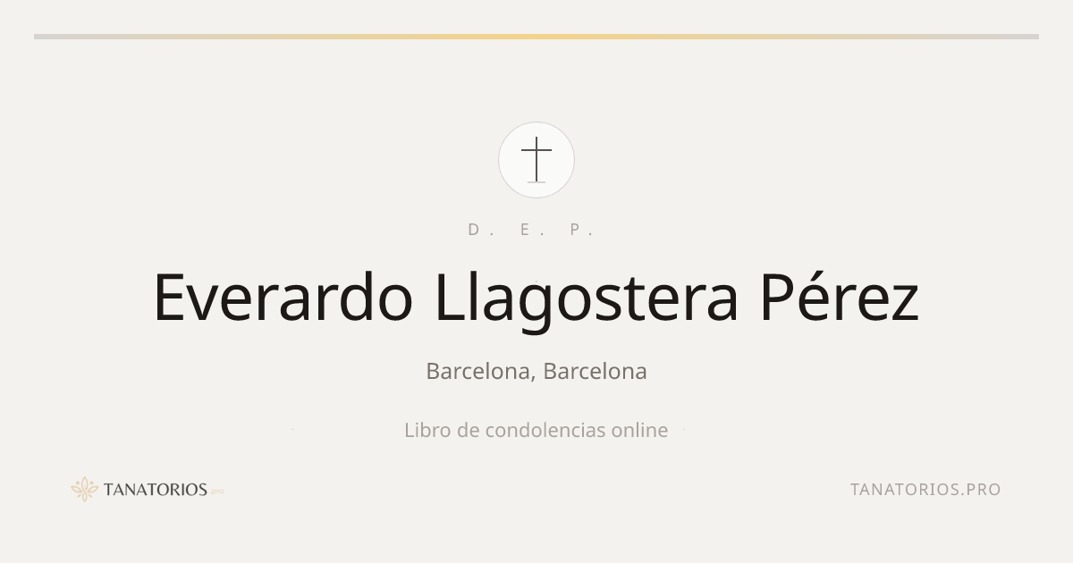 Memorial de Everardo Llagostera Pérez