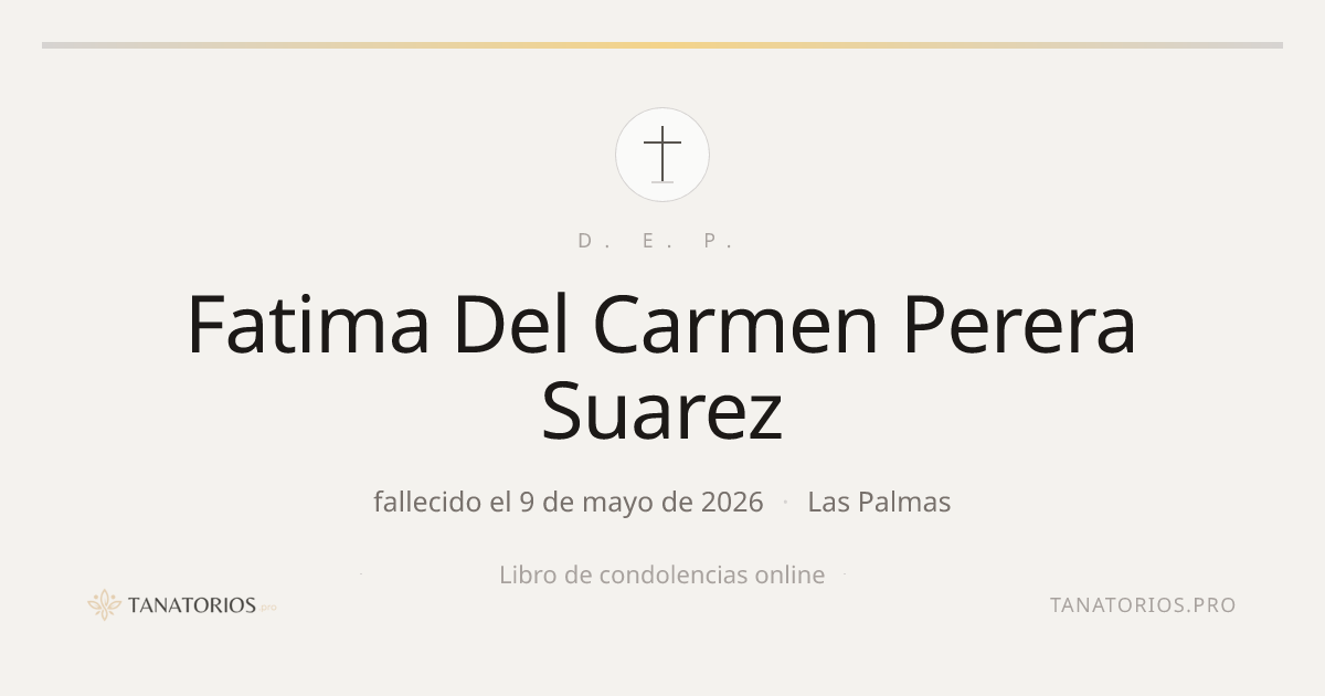 Memorial de Fatima Del Carmen Perera Suarez