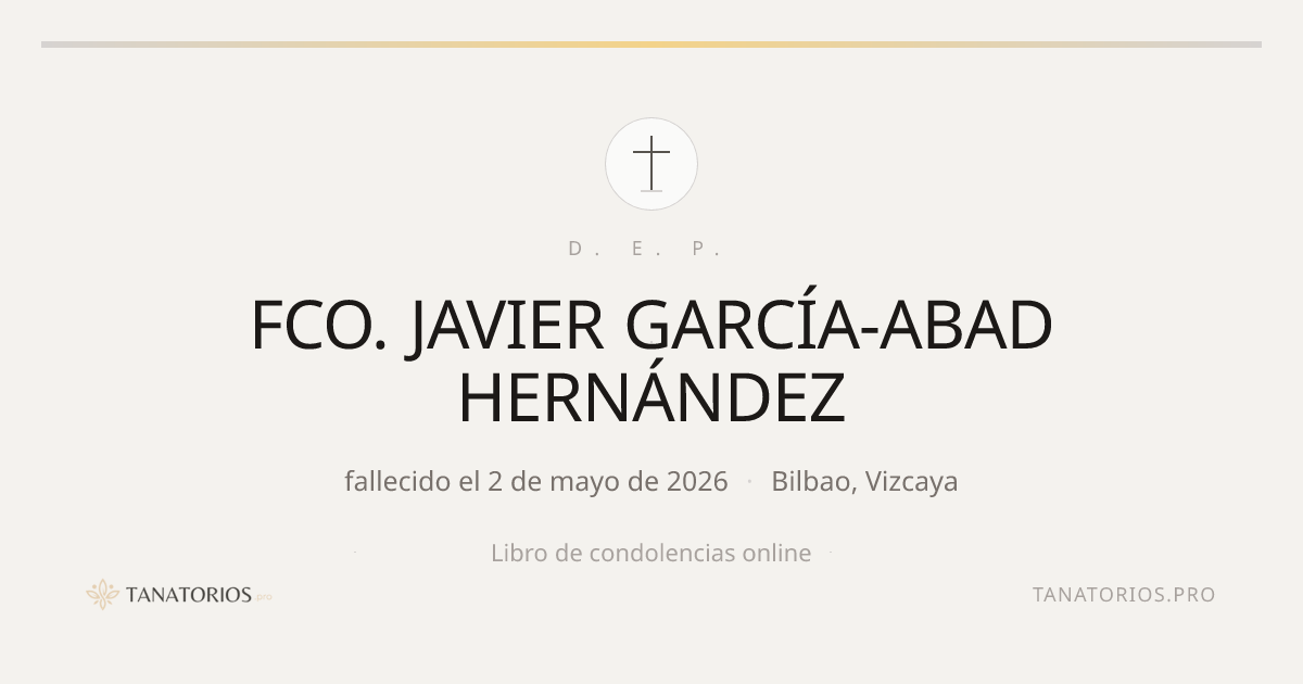Memorial de FCO. JAVIER GARCÍA-ABAD HERNÁNDEZ