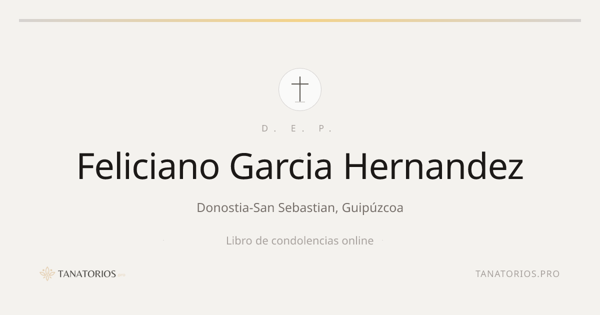 Memorial de Feliciano Garcia Hernandez