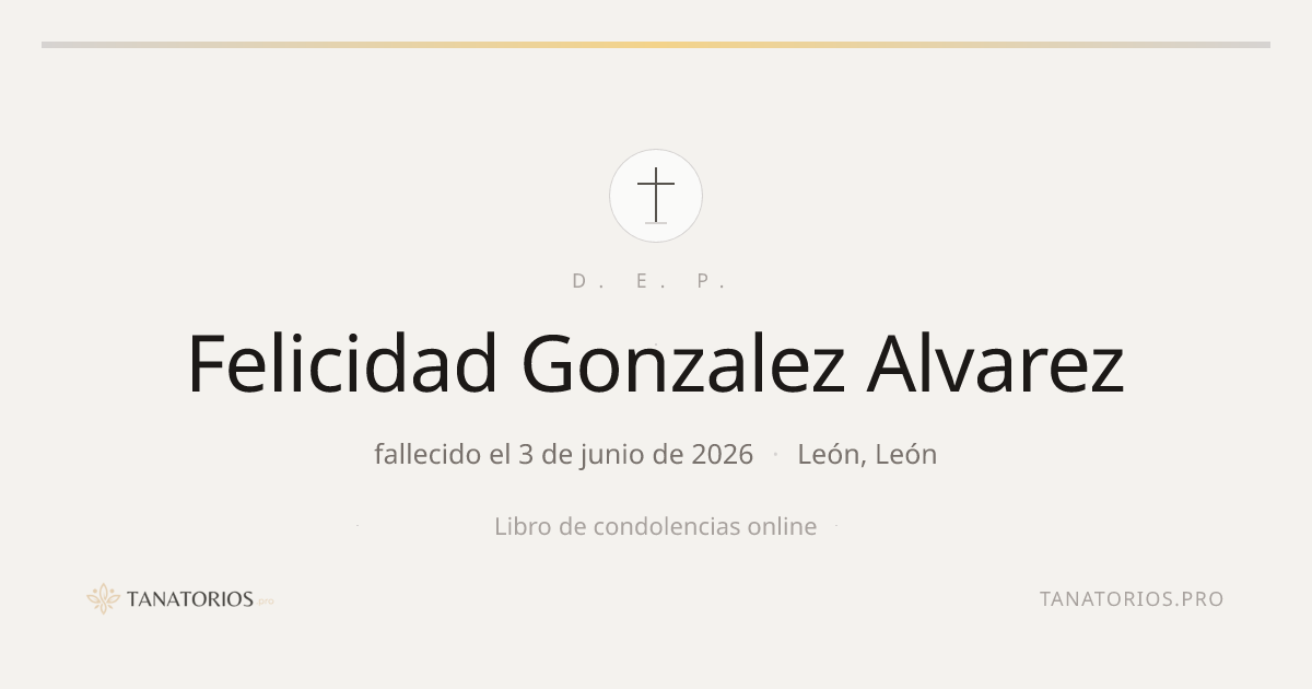 Memorial de Felicidad Gonzalez Alvarez