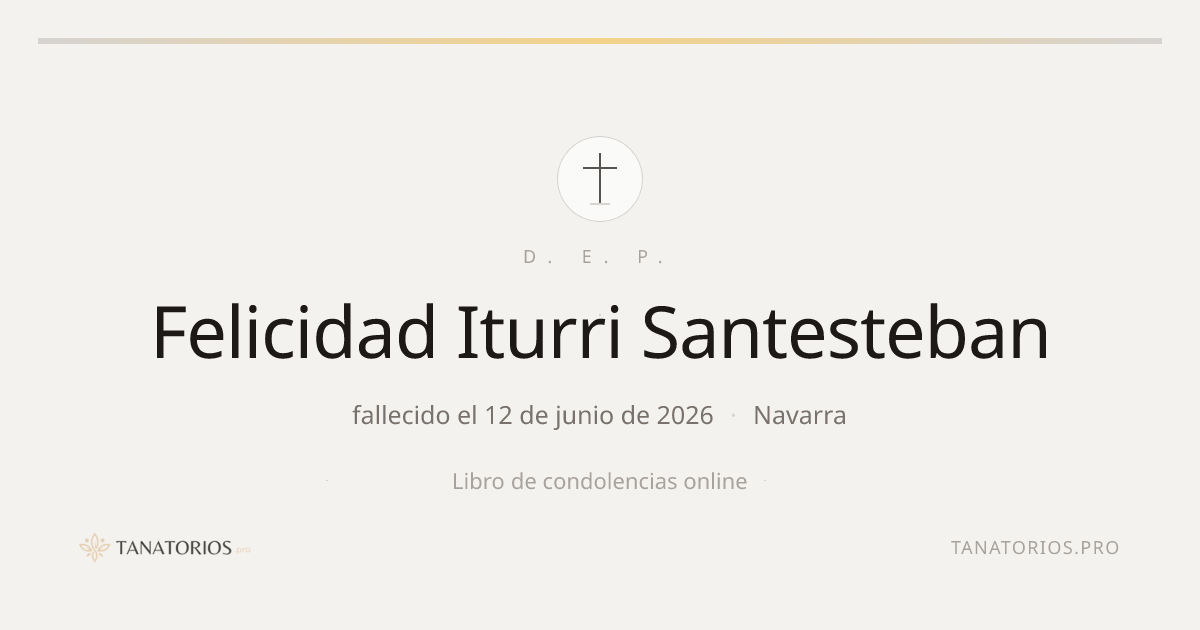 Memorial de Felicidad Iturri Santesteban