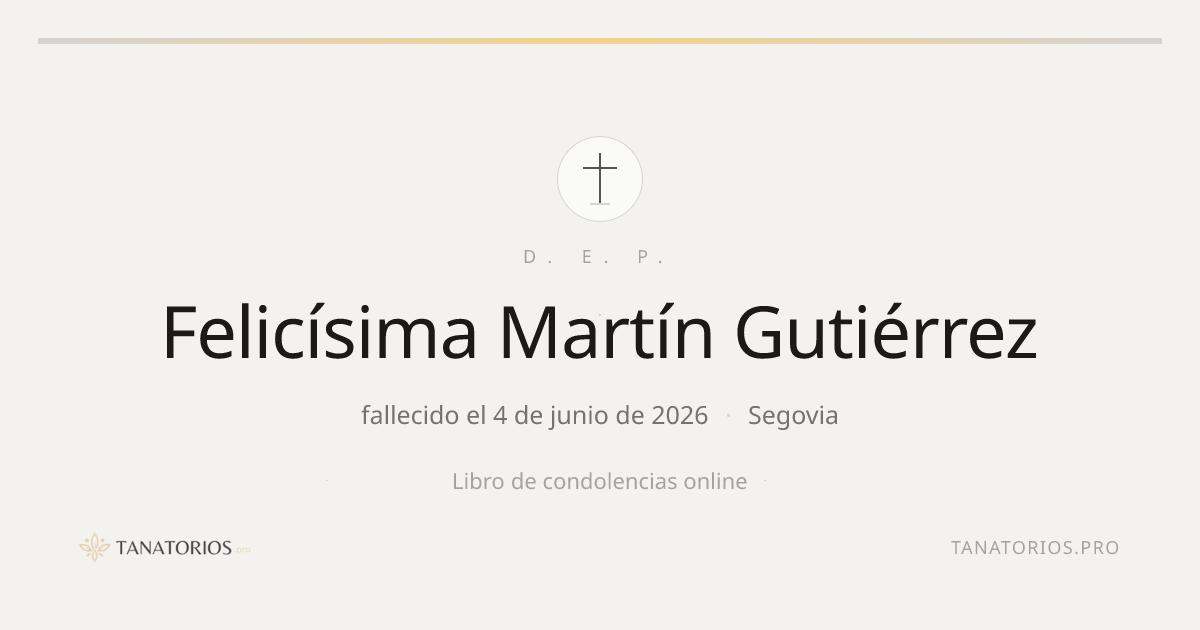 Memorial de Felicísima Martín Gutiérrez