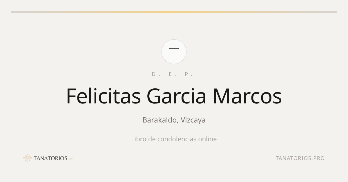 Memorial de Felicitas Garcia Marcos