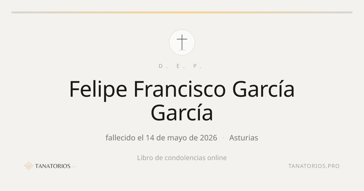 Memorial de Felipe Francisco García García