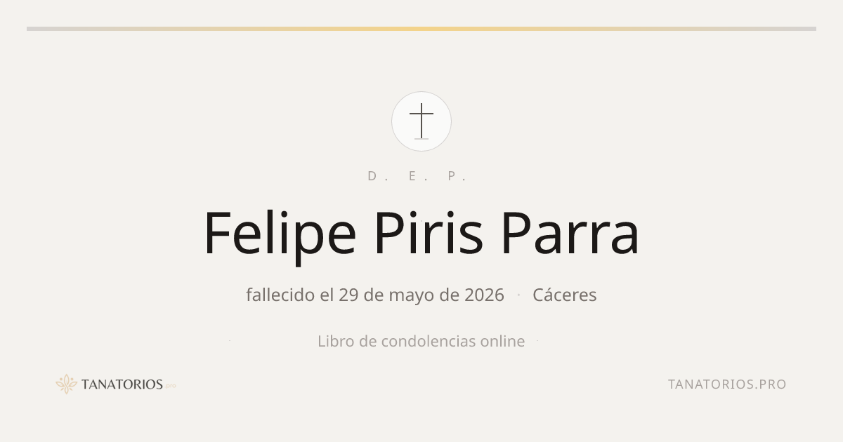 Memorial de Felipe Piris Parra