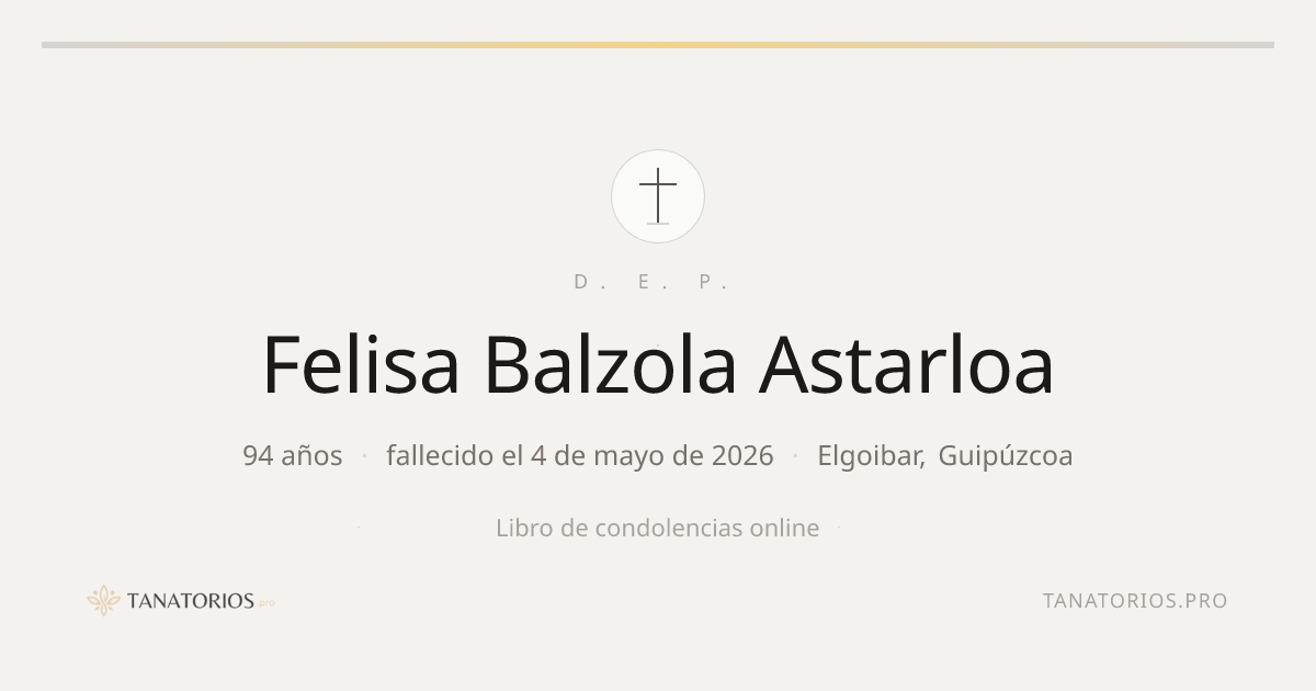 Memorial de Felisa Balzola Astarloa