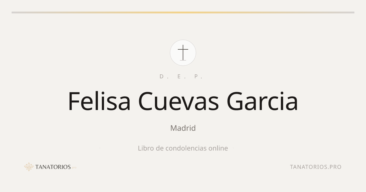 Memorial de Felisa Cuevas Garcia