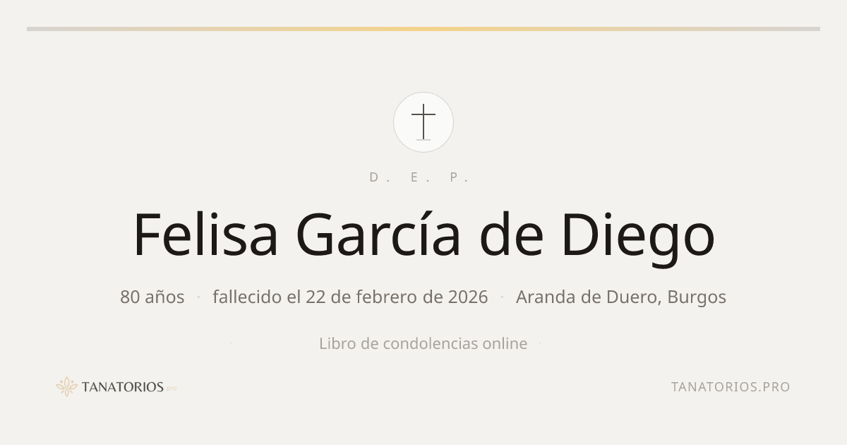 Memorial de Felisa García de Diego
