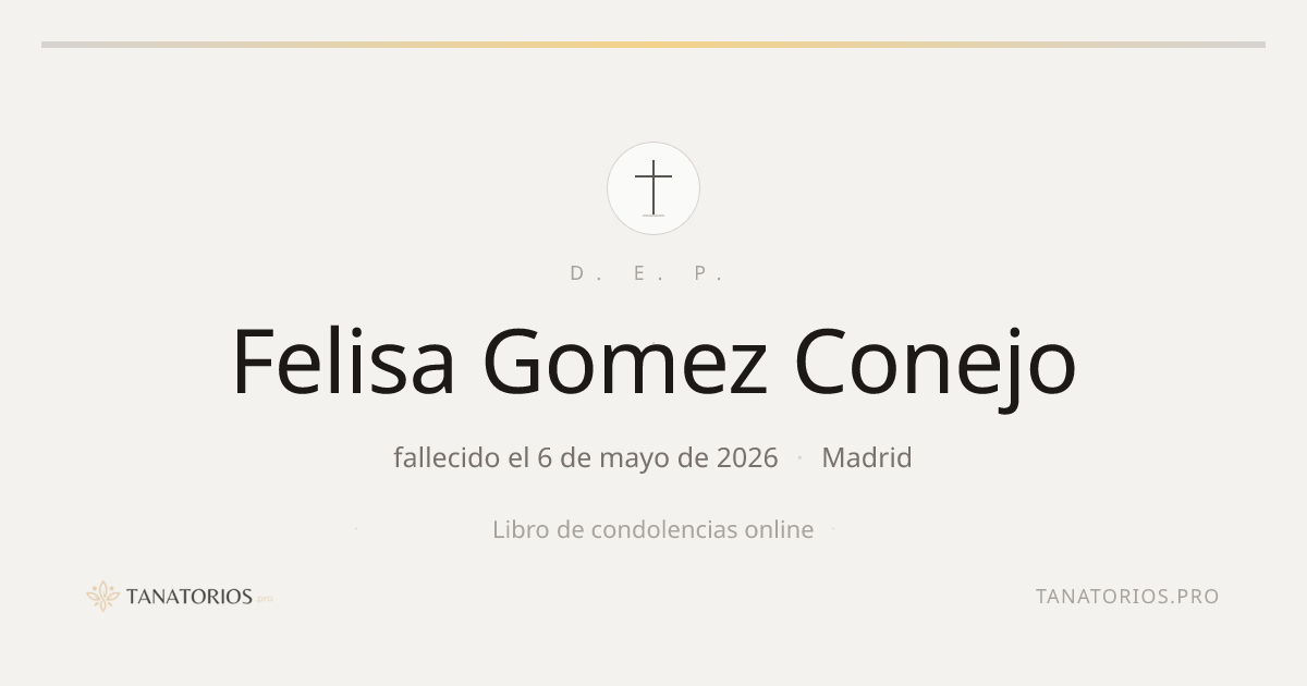 Memorial de Felisa Gomez Conejo