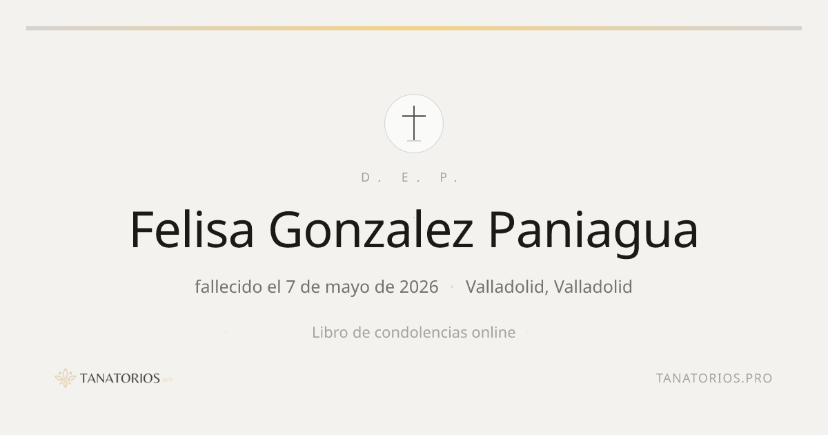 Memorial de Felisa Gonzalez Paniagua