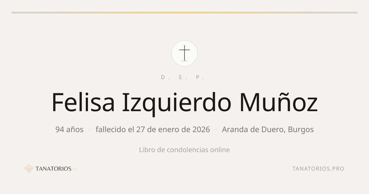 Memorial de Felisa Izquierdo Muñoz
