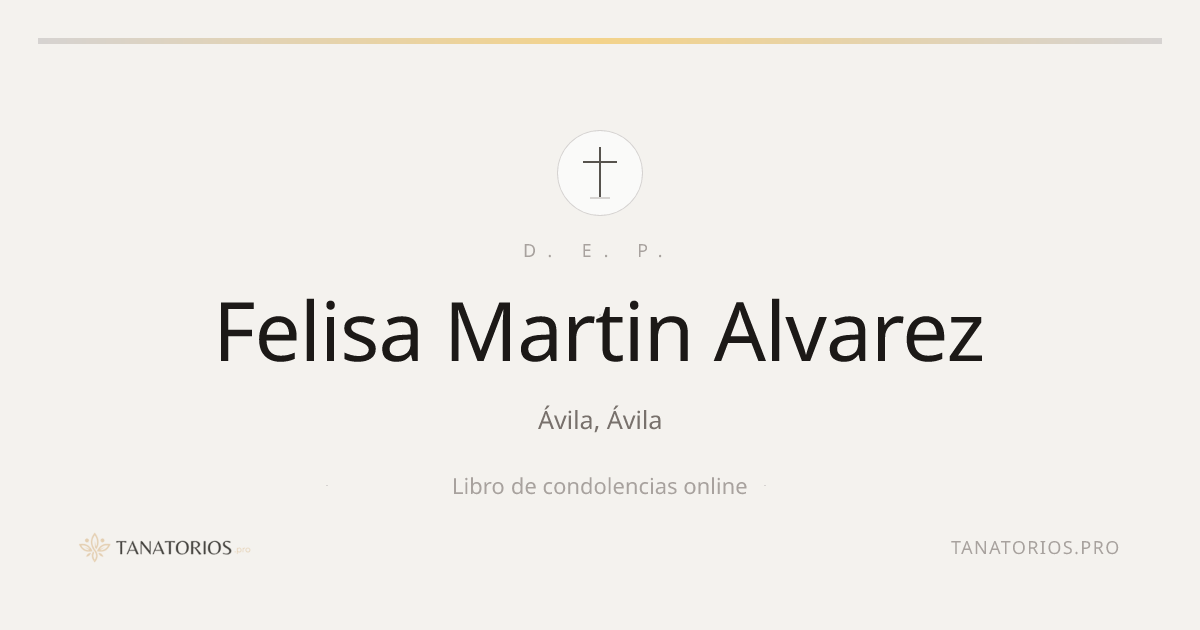 Memorial de Felisa Martin Alvarez