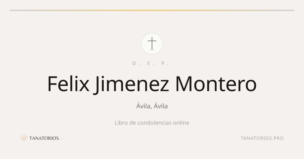 Memorial de Felix Jimenez Montero