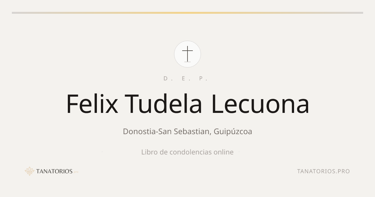 Memorial de Felix Tudela Lecuona