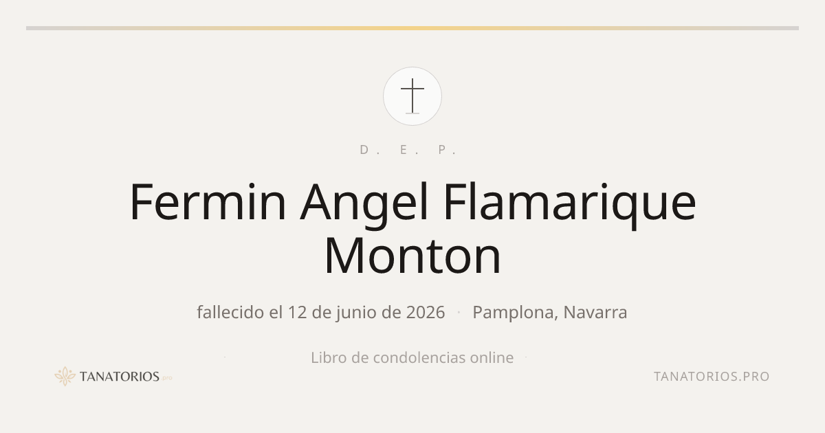 Memorial de Fermin Angel Flamarique Monton