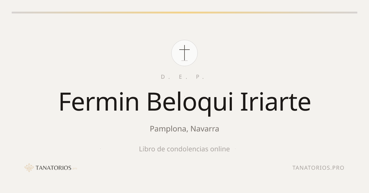 Memorial de Fermin Beloqui Iriarte